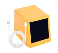 Clock With Weather - Small Digital Weather Forecast, Portable Desktop Smart Control Alarm, Rechargeable Home Clock with Humidity Monitor, Date and Time Display, Smart Alarm for Bedroom, Office, Study,