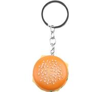 Clockjuan Ciondolo a forma di cheeseburger da donna e uomo, portachiavi con ciondolo a forma di hamburger, gioielli fatti a mano da appendere alla borsa, portachiavi da donna, accessori portachiavi