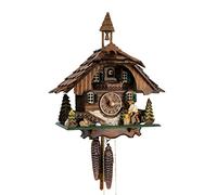 Clockvilla, orologio a cucù meccanico, originale Foresta Nera, tritacarne mobile per 1 giorno