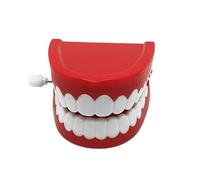 Clockwork Chattering Teeth Wind Up Toy - Premium Mechanical Stress Relief Walking Novelty | Retro Desktop Gag Party Favor for Kids, Adults, Family Games, Goodie Bagsc