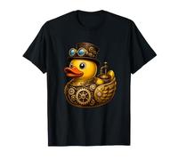 Clockwork Duck Aviator Steampunk Occhiali Maglietta
