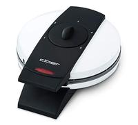 Cloer 261 Piastra per Coni, 800 W, diametro piastra di cottura 14,5 cm, rivestimento antiaderente, grado di doratura selezionabile, corpo in metallo verniciato bianco