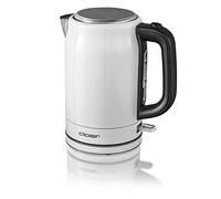 Cloer 4521 Bollitore Elettrico in Acciaio Inossidabile, 2200 W, indicatore del livello dell'acqua, protezione contro il surriscaldamento e il funzionamento a secco, 1,7 litri, bianco