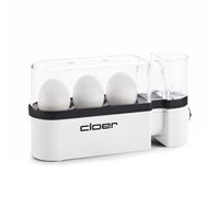 Cloer 6021 Cuociuova da 1-3 Uova, portauova rimovibile, funzione di servizio, 300 W, bianco