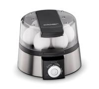 Cloer 6070 - Cuociuova elettronico in acciaio INOX, Nero, Argento