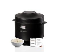 Cloer 6830 Cuociriso con capacità di 1 L, cestello per cottura a vapore e pentola interna lavabile in lavastoviglie, tecnologia di cottura in 7 fasi, funzione mantenimento in caldo fino a 24 h, 350W