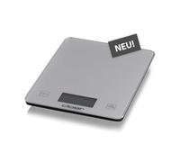 Cloer 6878 Bilancia Digitale da Cucina fino a 10 kg, dotata di funzione tara, alta precisione fino a 1 g, indicazione del peso in g, oz e ml, superficie di vetro, display LCD, color argento
