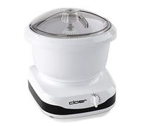 Cloer 7001 - Robot da cucina con ciotola da 6 litri, gancio per impastare, frusta, frusta e raschietto per ciotole, 6 livelli di velocità, 650 W, in plastica, colore: bianco