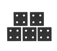 Cloimei 5 pezzi tappo terminale profilo in alluminio 4040 doppia scanalatura anodizzato grado industriale piastra di copertura durevole per router CNC stampanti 3D macchine da tagl (Nera)