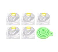 Cloimei 5 sacchetti sigillati, contenitori salvaspazio verticali trasparenti riutilizzabili, per cereali, farina, noci, organizzazione della (2kg)