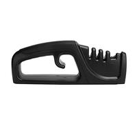 Cloimei Affilacoltelli Professionale 4 in 1 Affilacoltelli Manuale Multifunzionale con Mola Diamantata Acciaio al tungsteno per Coltelli da Coltelli da Chef Forbici Nero 237g