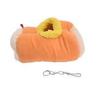 Cloimei Bird Bed Hamster Golden Bear Parrot Hedgehog Mini Foldable Warmth Thick Hanging Nest Portable Soft Plush Cage Accessory For Small Pets Like Birds Hamsters Squirrels 20.5cm