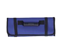 Cloimei Borsa portautensili professionale a bobina, organizer resistente per elettricisti, appaltatori, tecnici, materiale EVA 600D, 35x15 cm piegato 57x35 cm aperto (Blu)
