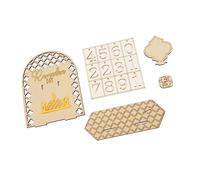 Cloimei Calendario del conto alla rovescia del Ramadan in legno, realizzato a mano, decorazione per Eid Mubarak, ornamento festivo fai da te per la casa, celebrazione familiare mus (C)