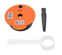Cloimei Capsule di caffè riutilizzabili ricaricabili con cucchiaio e pennello Materiale PP per macchine da caffè monodose Accessorio filtro caffè facile da pulire per uso in uffici (60 ml)