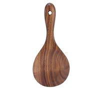 Cloimei Cucchiaio per riso in legno naturale, robusto utensile da per servire riso e purè di patate, leggero, lucidato a mano, 18x8 cm