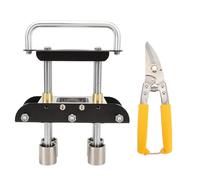 Cloimei Curvatrice per bordi professionale per lamiere, piegatrice ad angolo da 0 a 90 gradi con forbici per tetti in metallo, grondaie, alluminio, acciaio e progetti fai da te. (Nera)