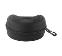Cloimei Custodia Premium per occhiali da sci Custodia protettiva rigida in EVA resistente con chiusura a cerniera per occhiali da snowboard, occhiali e accessori per occhiali Nero