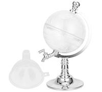 Cloimei Dispenser per birra alla spina a forma di terra da 3,5 l Versatore per bevande per liquori ad alta capacità con base antiscivolo e coperchio trasparente per bar Feste Uso d