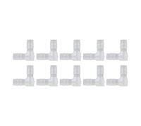 Cloimei Elbow Hose Barb Plastic Fitting 90 Degree Equal Barbed Joint Adapter L Shape Wear Durable For Aquarium Pump Silicone Tubing PE Material 10Pcs (8mm)