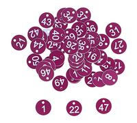 Cloimei Etichetta numerata rotonda semplice bella etichetta per alveare Materiale ABS durevole di lunga durata per apicoltura zootecnia 50 pezzi 3,6 cm 1,4 pollici (Viola)