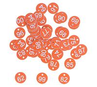 Cloimei Etichetta numerata rotonda semplice bella etichetta per alveare Materiale ABS durevole di lunga durata per apicoltura zootecnia 50 pezzi 3,6 cm 1,4 pollici (Arancia)