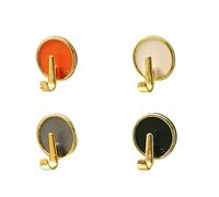 Cloimei Ganci da parete autoadesivi resistenti, senza foratura, salvaspazio, per, bagno, casa, ufficio, organizzazione, plastica ABS, confezione da 4