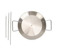 Cloimei Griglia per spiedini Verticale Professionale in Acciaio Inossidabile Griglia per Barbecue Multifunzionale con spiedini Rimovibili per Cucinare all'aperto Riunioni di famigl (Marrone Chiaro)