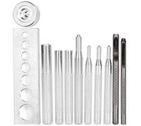 Cloimei Kit di attrezzi professionali per chiusure a scatto in pelle, 11 pezzi, posizionatore per bottoni per perforatori resistenti, con base 7 in 1, per progetti fai da te di art