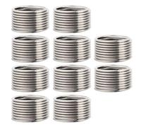 Cloimei Kit di inserti filettati per riparazione filettature in acciaio inossidabile 10 pezzi Inserti filettati ad alta resistenza per fori filettati metrici e imperiali M16 x 1 5