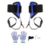 Cloimei Kit di punte professionali per arrampicata sugli alberi Speroni da arrampicata regolabili in lega di alluminio con pedali antiscivolo per arboricoltori giardinieri raccogli (Blu)