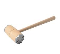 Cloimei Martello batticarne professionale in legno con teste in alluminio Design a doppia faccia per bistecca di pollo manzo maiale tenero utensile da ristorante uso domestico col