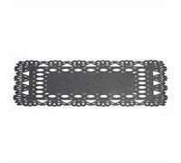 Cloimei Modern European Style Hollow Table Runner Elegant Table Flag Decorative Tablecloth for Weddings Parties Holiday Decor Polyester Fiber Deep Gray 40.16 x 11.81 Inches