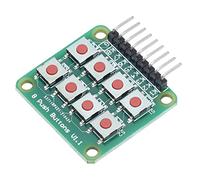 Cloimei Modulo con tasti a 2x4 pulsanti, tastiera a microinterruttore a 8 pulsanti per microcomputer a chip singolo, design compatto e durevole, facile da installare per progetti e