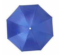Cloimei Ombrello da 65 cm con Protezione Solare Antivento Montato sulla Testa Ombrello da Cappello Regolabile per Pesca all'aperto Escursionismo Spiaggia Poliestere Blu Reale (Blu)