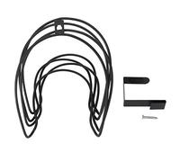 Cloimei Portaoggetti da parete, organizer da appendere, impilabile, salvaspazio, multiuso, per cappelli, vestiti, cravatte, bagno, camera da letto, materiale in ferro resistente, (Nera)