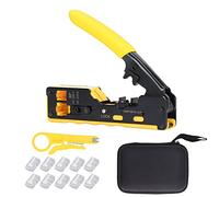 Cloimei Professional Wire Crimping Plier Kit High Carbon Steel Multi Function Net Cable Stripping Punch Down Tool Set with Storage Box for Network Engineers Electricians IT Technic