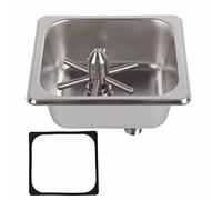 Cloimei Pulitore per sciacquatrice per bicchieri in vetro in acciaio inossidabile Pulizia automatica a spruzzo multiangolo per lavello della dell'hotel bar ristorante 12x13,3x6,5