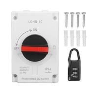 Cloimei PV Solar Disconnect Switch 4 Pole 32A DC1200V IP66 Photovoltaic Isolator for off Grid Solar Systems RV Marine Applications