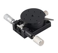 Cloimei R38 Tavolino di rotazione manuale Cuscinetto di precisione da 38 mm Piattaforma rotante Palco di sintonia scorrevole Lega di alluminio anodizzato nero per esperimenti ottic