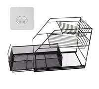 Cloimei Scaffale organizer a 3 livelli in ferro di alta qualità, salvaspazio, per piano di lavoro, ideale per riporre barattoli, bottiglie di spezie e condimenti in Dimensioni: 3