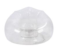 Cloimei Sedia gonfiabile in PVC Divano lounge confortevole ed ergonomico trasparente per relax interno ed esterno Soggiorno Camera da letto Balcone Spiaggia Picnic Divano gonfiabil (Argento)