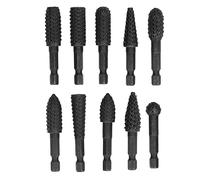 Cloimei Set di 10 lime per incisione su legno, punte da trapano rotanti con codolo esagonale da 1/4 pollici per la lavorazione del legno, molatura, lucidatura, modellatura, legno m