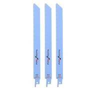 Cloimei Set di 3 lame per seghetto alternativo in metallo di alta qualità, set di lame per seghetto alternativo in acciaio ad alto tenore di carbonio, per tagliare tubi in plastica (18TPI)