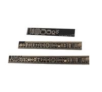 Cloimei Set di 3 righelli professionali per circuiti stampati, strumento di misurazione PCB multifunzionale placcato oro con grafici di spaziatura dei pin IC per ingegneri elettron