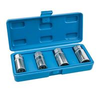 Cloimei Set di 4 estrattori per prigionieri, per impieghi gravosi, in acciaio legato, per bulloni rotti, dadi metrici, per rimozione di dadi metrici, set di bussole con attacco qua