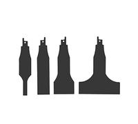 Cloimei Set di 4 lame per raschietto per alternativa, strumenti di raschiatura multi-dimensione in acciaio ad alto tenore di carbonio per la pulizia delle pareti del pavimento in