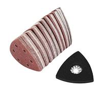 Cloimei Set di carta vetrata professionale per utensili oscillanti da 101 pezzi, fogli abrasivi triangolari per multiutensile Fein, finitura di superfici in legno, metallo, smerigl