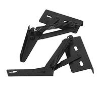 Cloimei Set di cerniere a molla triangolari in ferro nero per impieghi gravosi, ideali per divani pieghevoli, letti, armadi, ante, porte basculanti, design antiruggine a scomparsa,