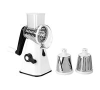 Cloimei Set grattugia manuale per verdure rotante con 3 lame in acciaio inossidabile per affettare grattugiare frutta verdura utensile da bianco 27,5 cm